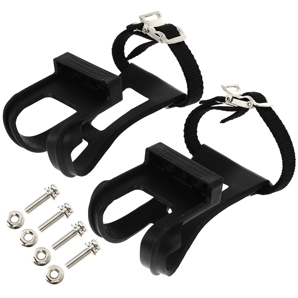 

Replaceable Footrest Bicycle Cage Pedal Toe Clips Bike Pedal Belts Footrest Clips Replaceable Cycling Toe Cage Gym Accessories