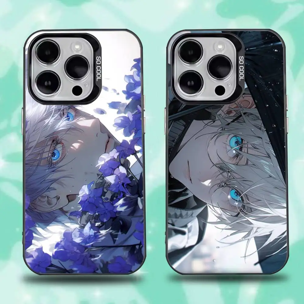 

Cartoon Anime S-Satoru G-Gojo Phone Case For iPhone 16,15,14,13,12,11,Mini,Pro,E,SE4,XS,MAX Black Candy Matte Cover
