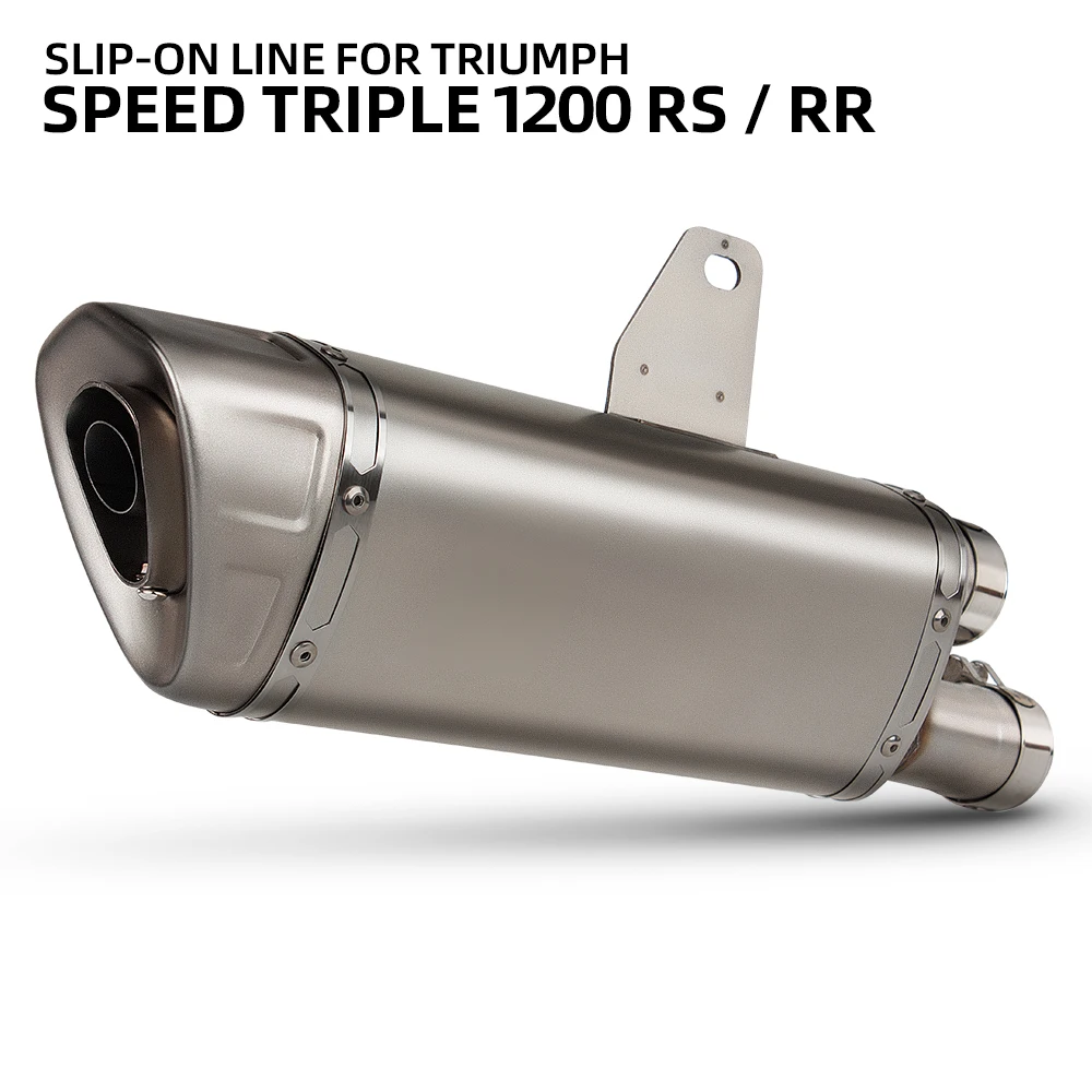 

Slip On For Triumph Speed Triple 1200RR 1200RS Motorcycle Exhaust Escape Modify Muffler Stainless Tail Pipe Connect Original