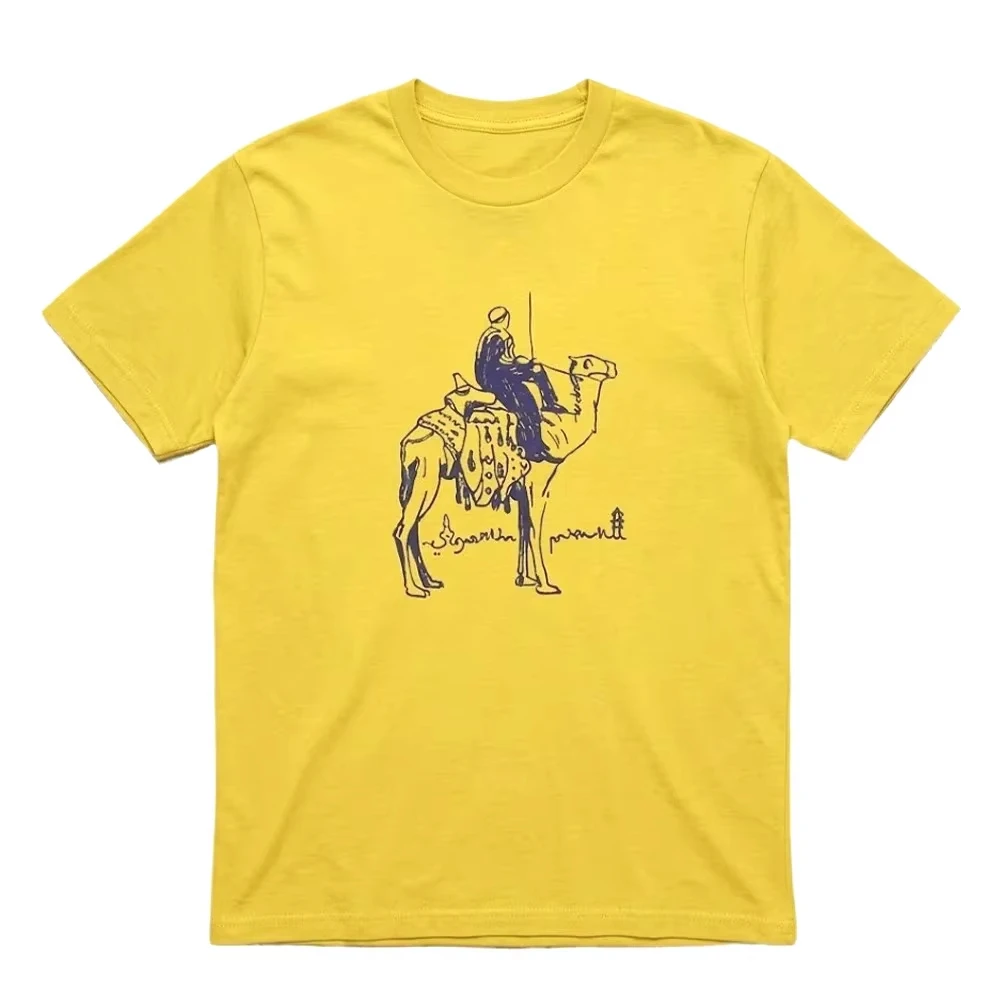 Summer New Euphoria Season 3 Zendaya Same Style Camel Graphic Unisex T-Shirt Women Y2K Fashion Casual Short Sleeve Street Tops