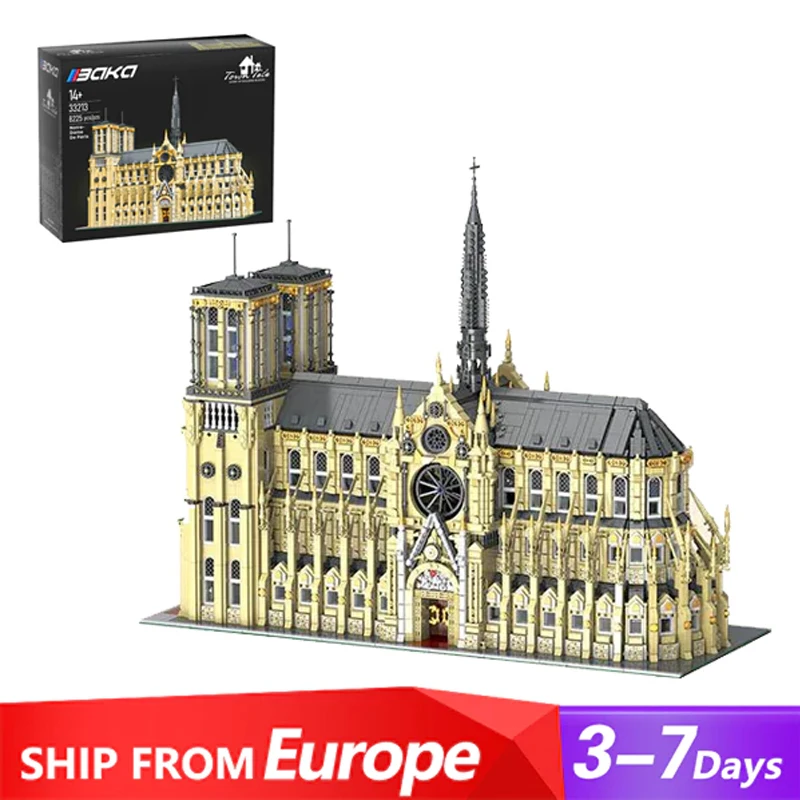 Creative Expert Modular Buildings MOC 33213 Notre Dame de Paris Architecture Model 8225PCS Building Blocks Brick Puzzle Toy Gift