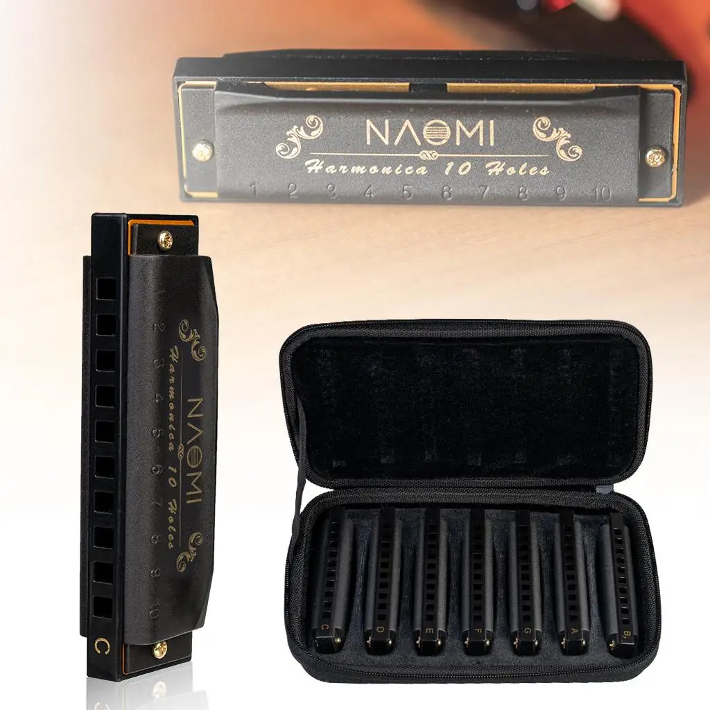 

Deluxe Seven Piece 1 Diatonic Harmonica / Case 7 Harmonicas Pack