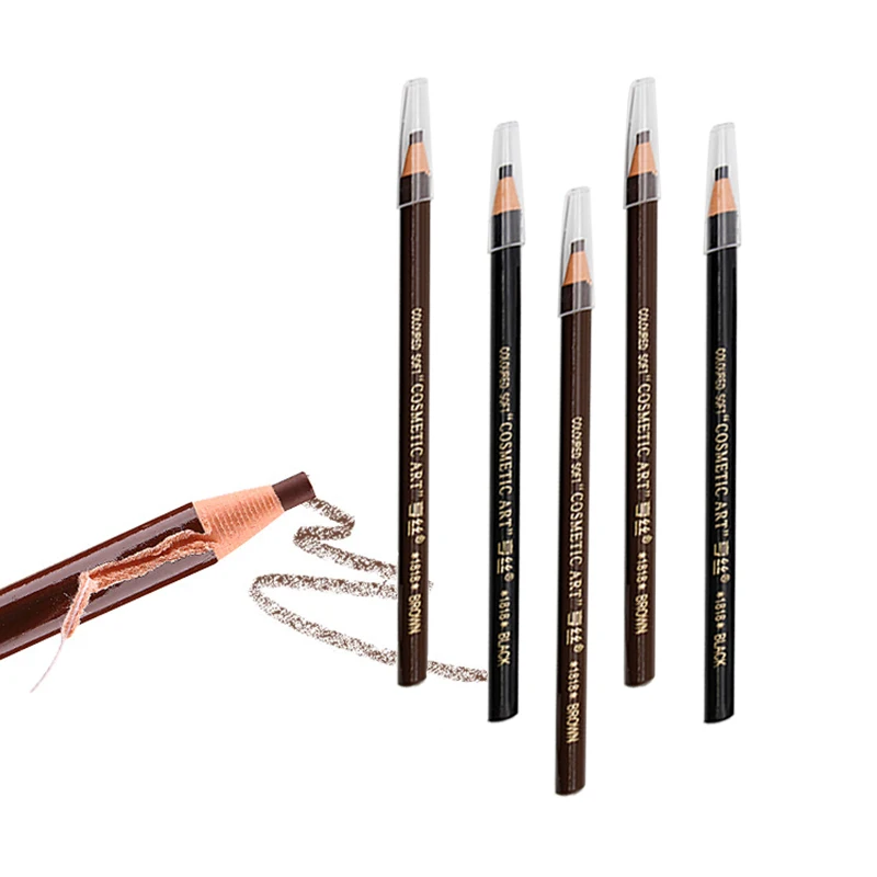 5-kleuren wenkbrauwpen semi-permanente make-up tattoo tool microblading donkerbruin wenkbrauwpotlood cosmetische tattoo-benodigdheden