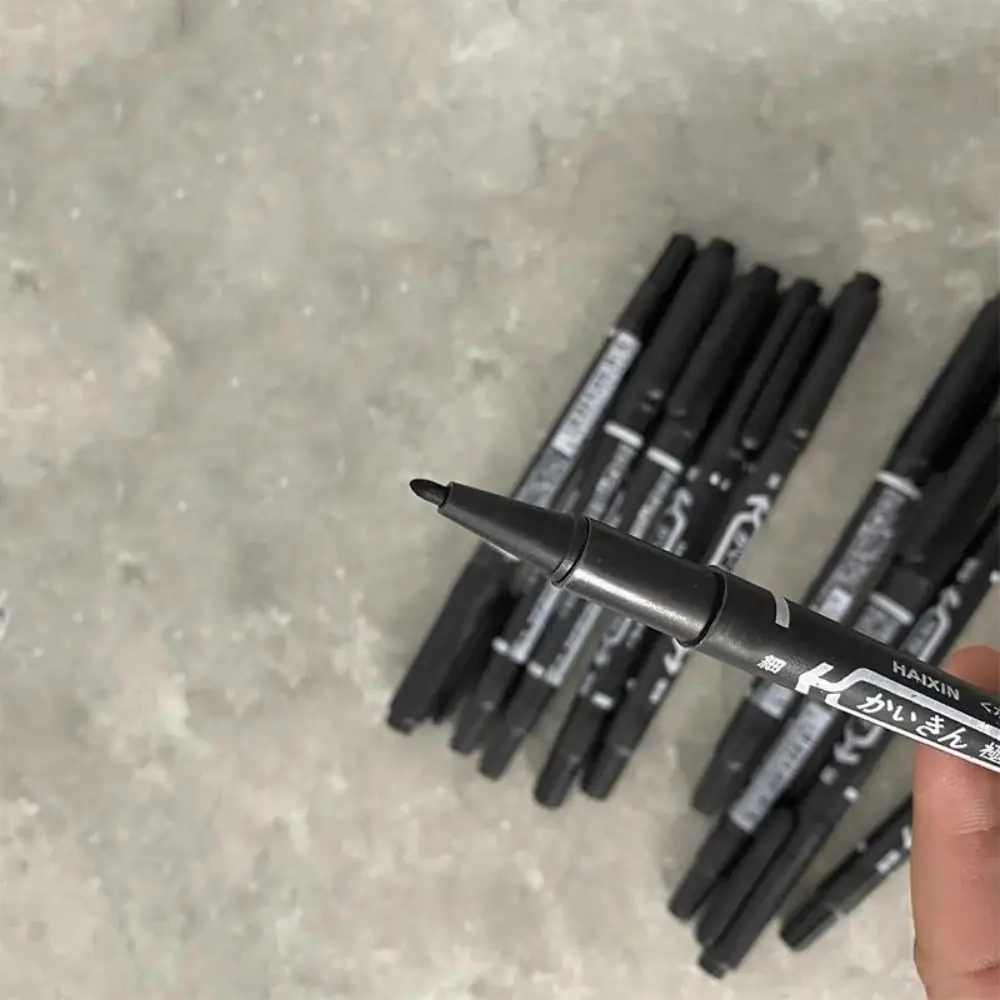 

2Pcs/set Thin Pen Tip Tattoo Skin Marker Pen Waterproof Black/Red/Blue Ink Double Headed Marker Pen Large Capacity Stationery