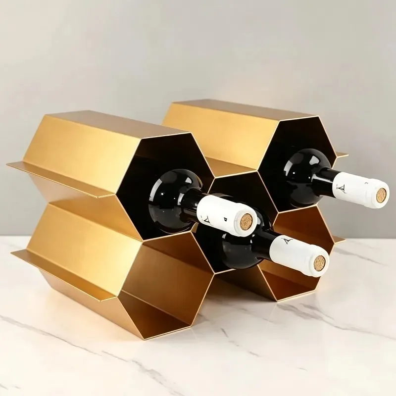 Metal Wine Holder 5 Slots Wines Bottle Rack Restaurant Decor Wine Bottles Holders Kitchen Home Accessories Wines Display Shelf