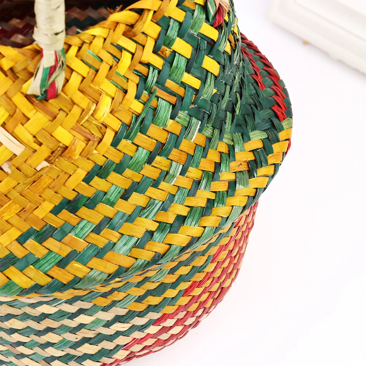 

Foldable Flower Basket Woven Linen Storage Box Thickened Plant Organizer For Home Office Kitchen Decoration Straw Potted