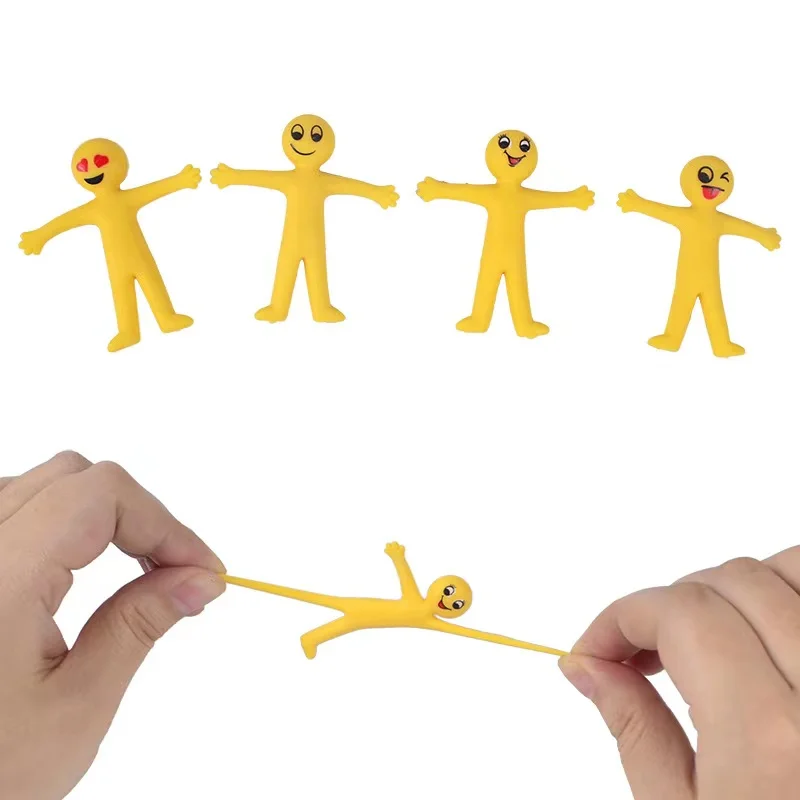 36Pcs Mini Soft Plastic Yellow Villain Pullable Decompression Toy  Kids Birthday Party Favors Pinata Filling Party Gift Giveaway