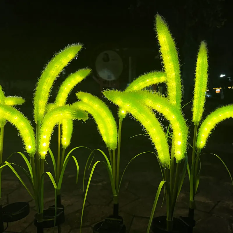 Cross-border wholesale outdoor solar pampas grass lights scenic area cultural tourism lights courtyard decorative lights park la