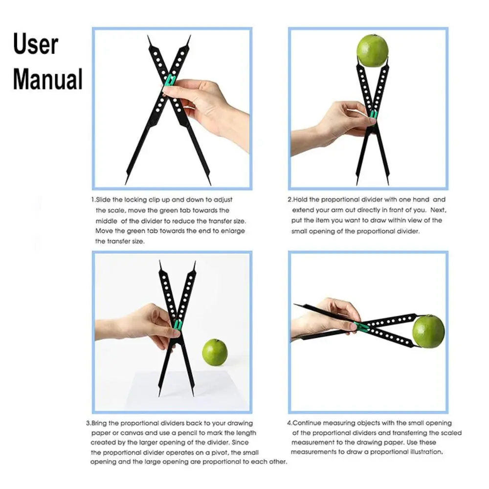 أداة رسم فنية قابلة للتعديل، مسطرة فرجار ممتازة، مقسم نسبي، مقسم بوصلة قلم رصاص #2