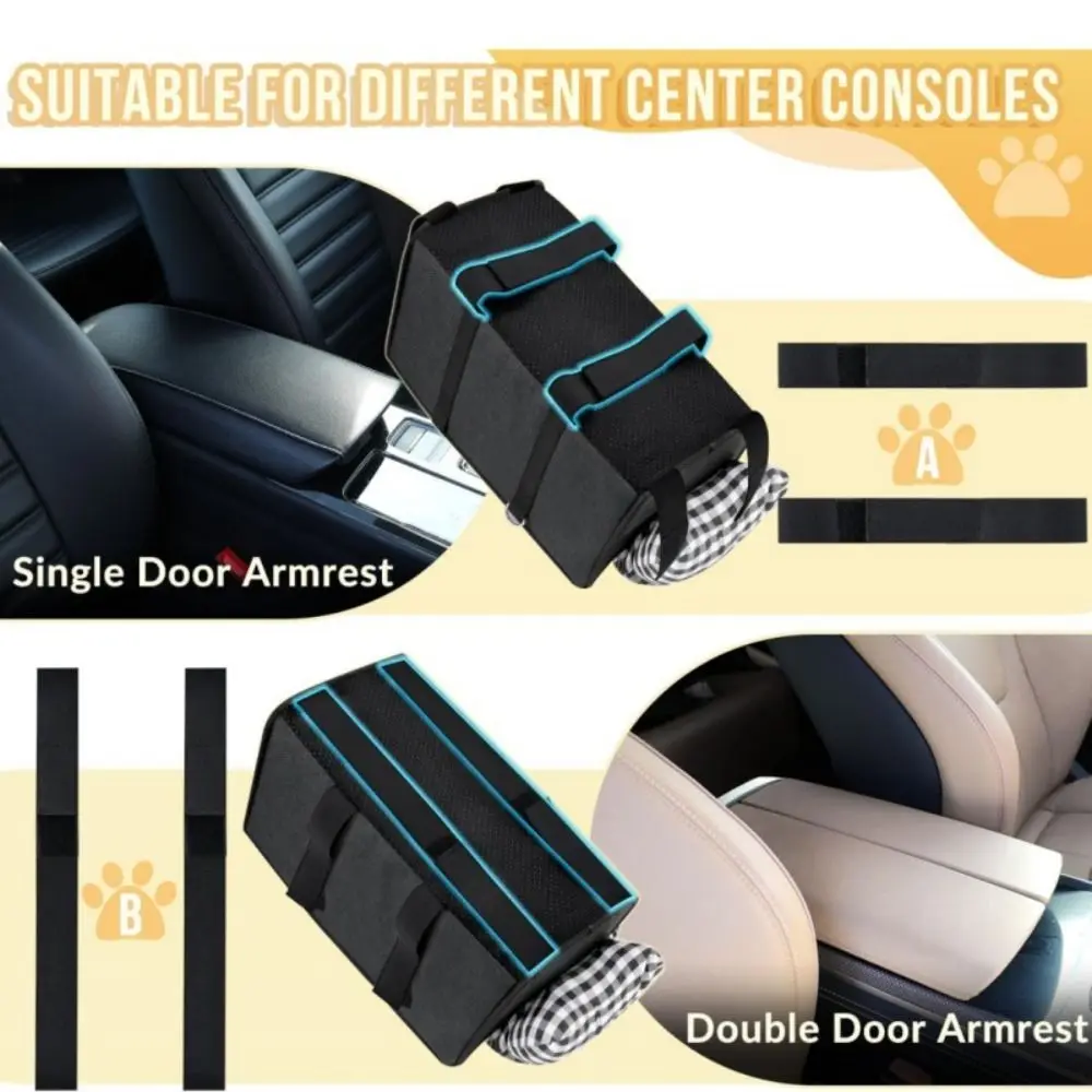 

Anti Slip Center Console Dog Seat Inner Seat Belt Universal Pet Car Seat Cozy Soft Pillow Height Increasing Seat Small Dogs
