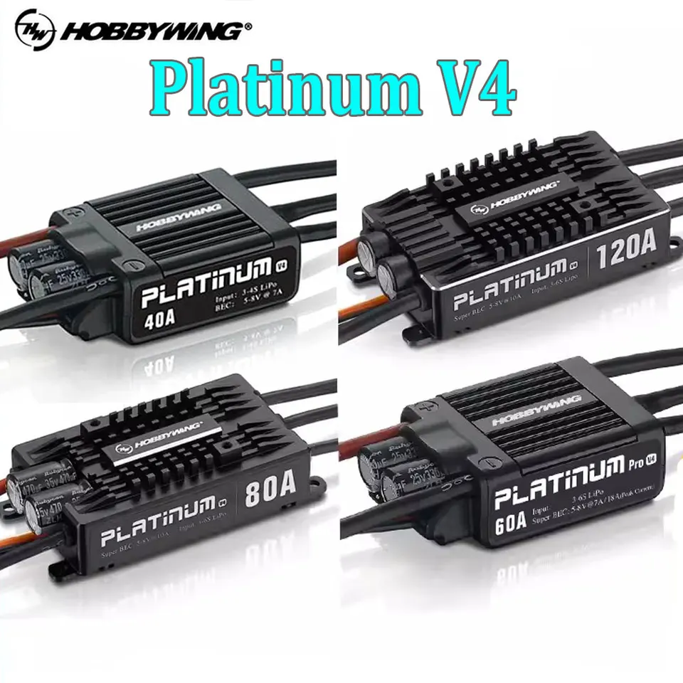 Hobbywing Platinum V4 25A 40A 60A 80A 120A controlador electrónico