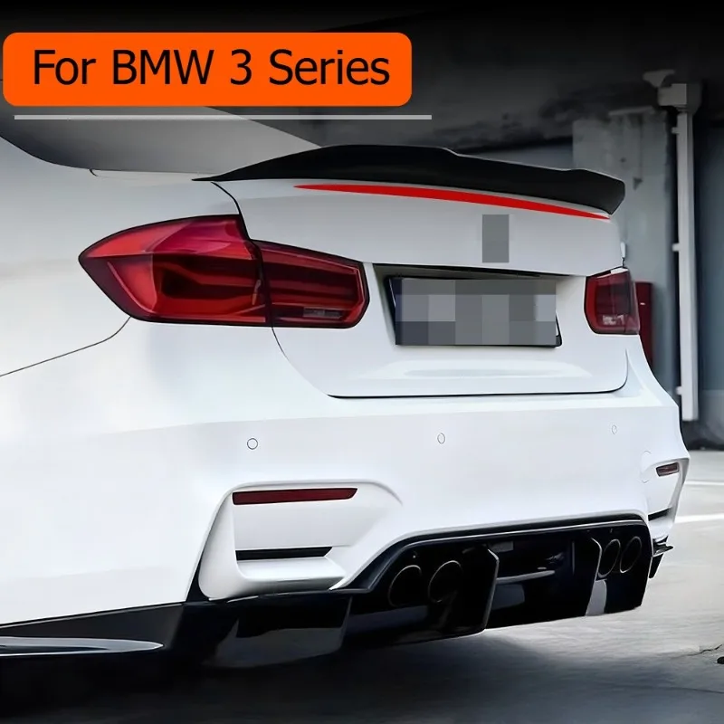 

For BMW 3 Series F30 2013-2020 Fiber Rear Bumper Lip Trunk Wing MP M4 PSM Style Roof Spoiler Kit Car tail wing