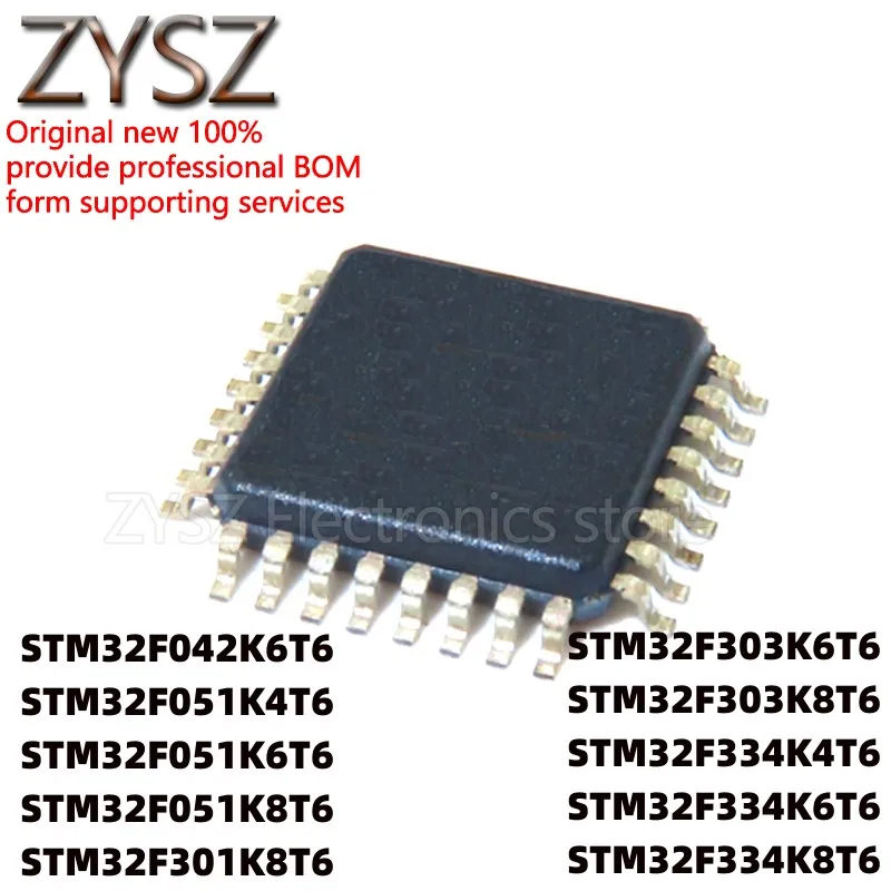 

5PCS STM32F042K6T6 32F051K4T6 32F301K8T6 32F303 32F334 chip QFP32