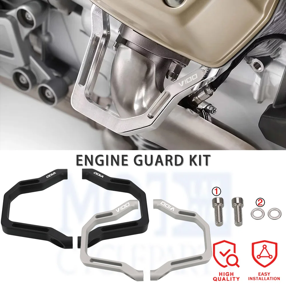 

2026 2025 Motorcycle Parts Engine Guard Kit FOR Moto Guzzi V100 Mandello S 2023 2024 Accessories Engine Frame Crash Protection
