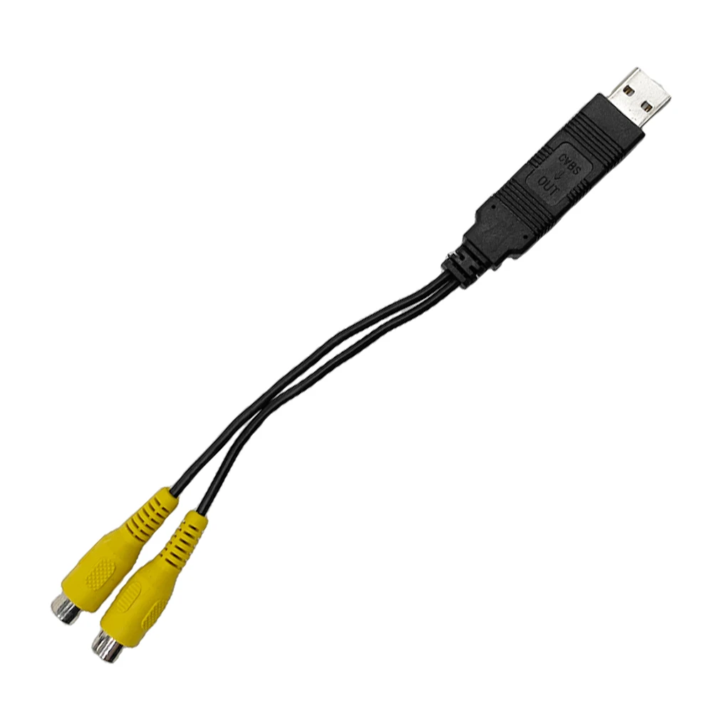 

USB To CVBS USB To RCA Cable 2 CVBS Output Video Output Cable DC 5V USB 2W for Android Multimedia Player Car Radio Accessories