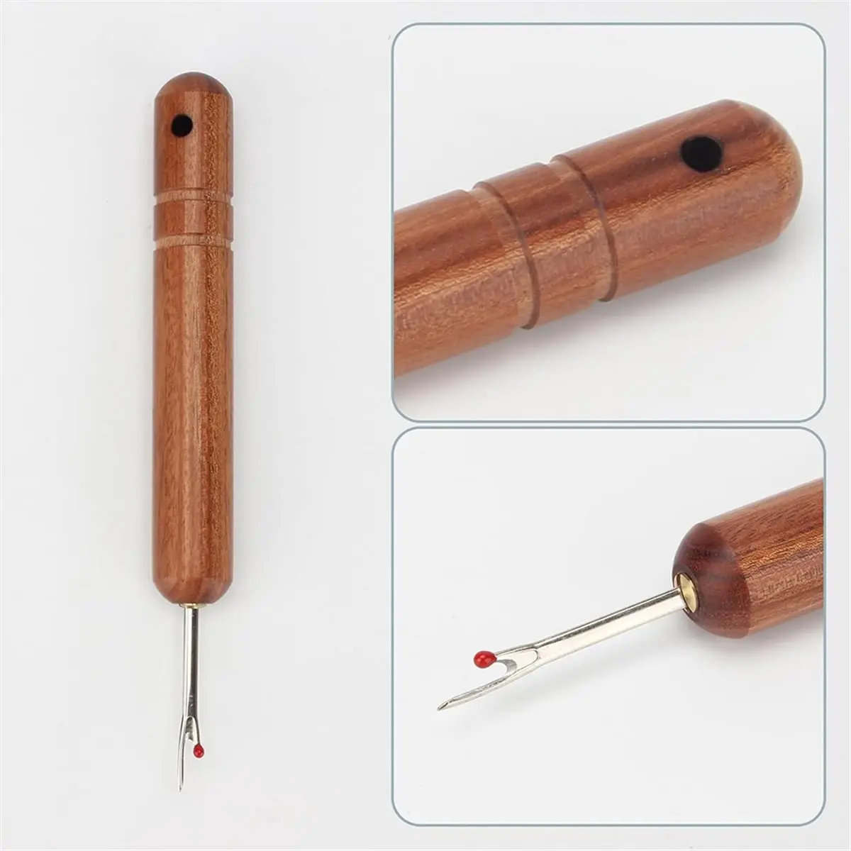 4 Pcs Wooden Sewing Quilting Tools Include Tailor ,Seam Roller,,Seam Rippers for Flattening Fabrics