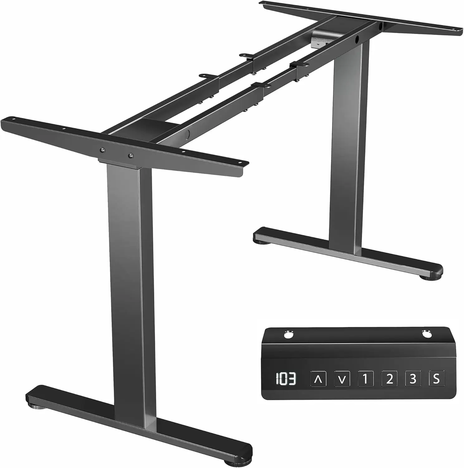 Electric Dual Motor Stand Up Desk Frame for 40 to 85 inch Table Tops, Frame Only, 2 Stage Height Adjustable DIY Workstation with