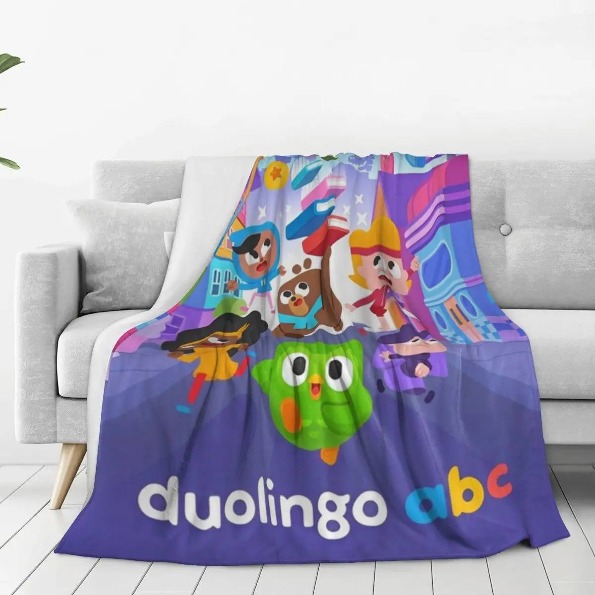 Duolingo Abc Blanket Ultra Soft Throw Blankets for Bed Multiple Sizes Rug Piece