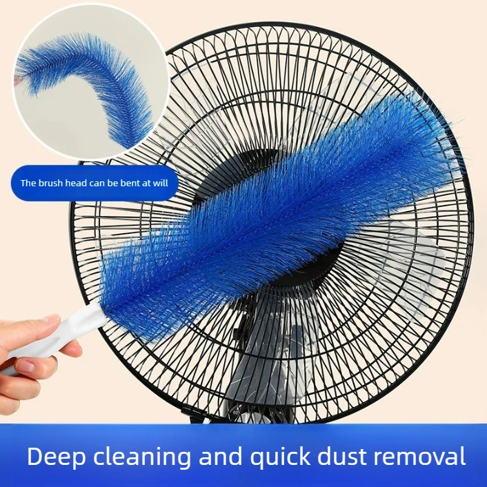 Fan Dust Removal Brush Multifunctional Fan Brush Dust Duster Bendable Screen Blinds Encrypted Cleaning Brush