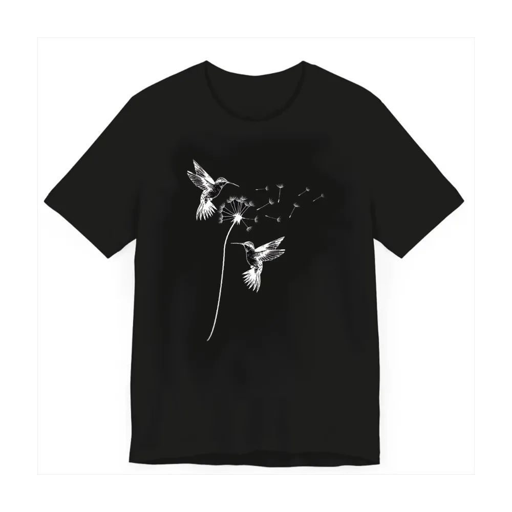 Cute Hummingbird Graphic Print Women's Short Sleeve Round Neck Tee Spring Summer Breathable Refresh Sport Casual Daily Women Top
