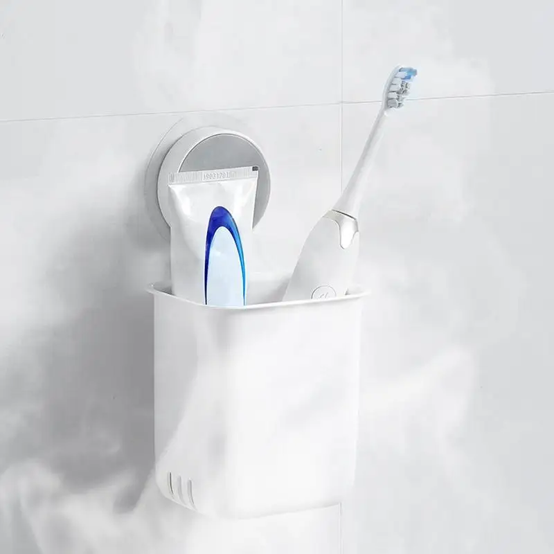 New Wall-Mounted Toothbrush Holder Punch-Free Razor Holder Storage Shelf Portable Toothbrush Organizer Bathroom Accessories