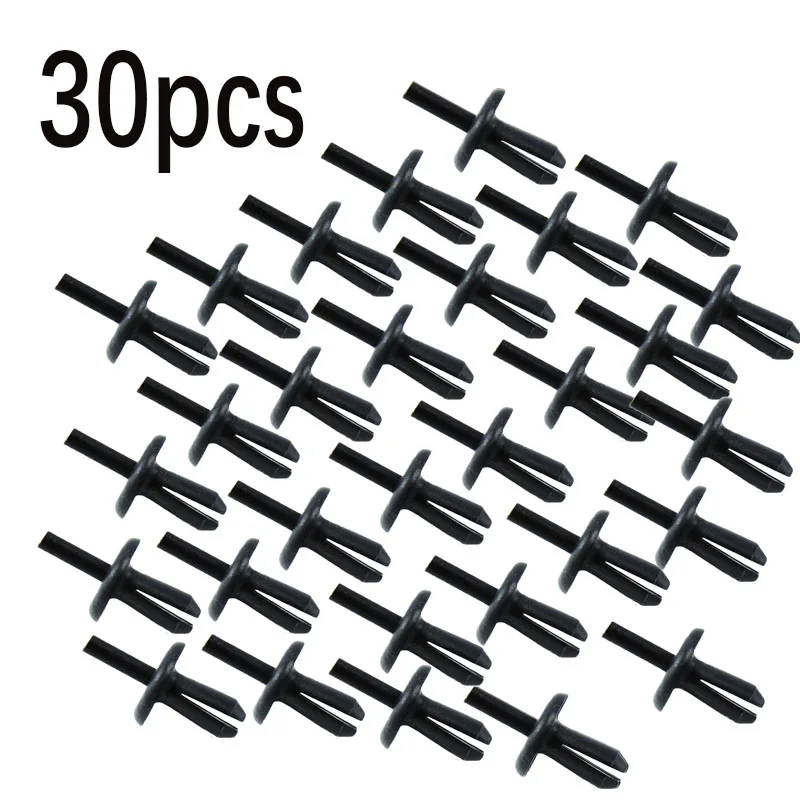 30pcs Auto Bumper Wheel Arch Rivets Clips For AFU1075 LAND ROVER DEFENDER 90 110 130 Bumper Clips Plastic Fastener Clips