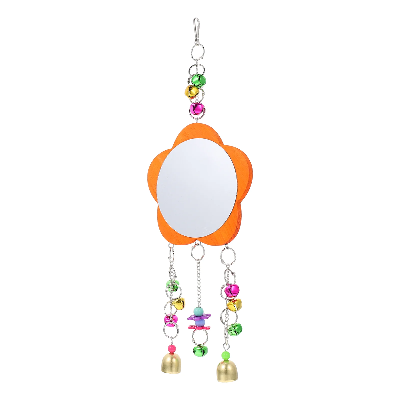 

Toy Pet Bird Hens Mirror Beak Grinding Plaything Rooster Stainless Steel Hanging for Pets