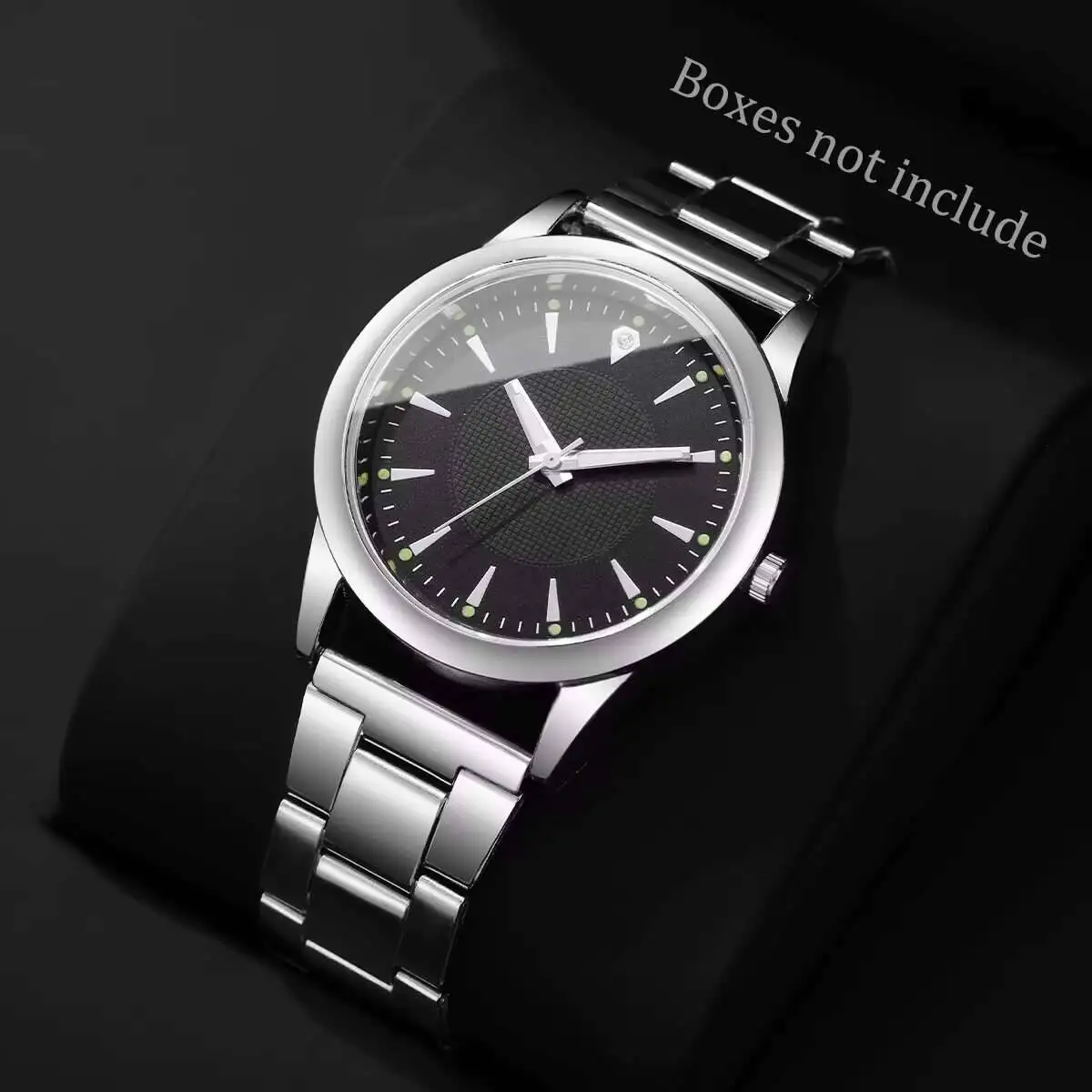 Moda masculina relógios de negócios mostrador simples relógio de quartzo masculino reloj hombre (sem caixa)