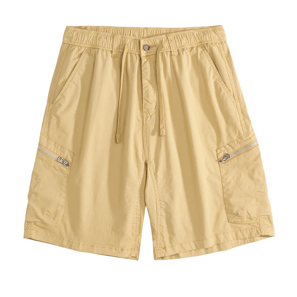 

Cargo Shorts Men Summer Baggy Bermudas Casual Multi-Pocket Shorts Mens Fashion Wear Elastic Waist High Quality Zipper Pockets