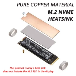 M.2 NVME SSD Heastink with Nano Thermal Pads Copper Heat Sink Cooling Thermal Pad For M2 2280 SSD in Laptop