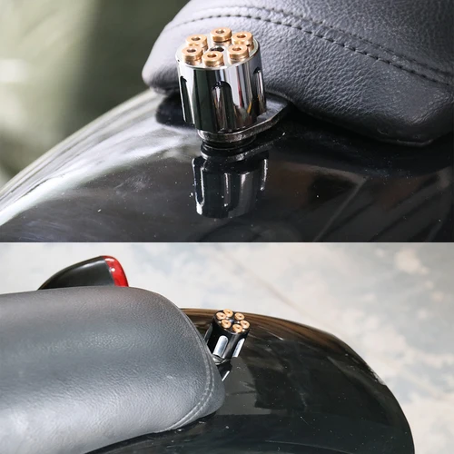 Imagen 2 del producto Nuevo para Harley Touring Road King Street Glide Softail Dyna Sportster XL Street Bob motocicleta negro/cromo tornillo de lengüeta de perno de asiento