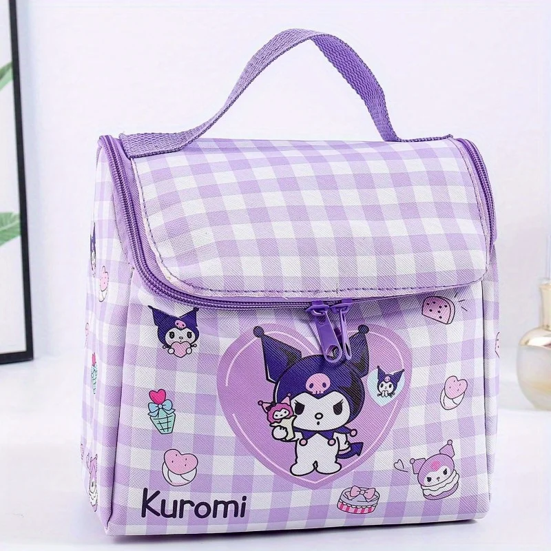 Sanrio Hello Kitty Kuromi Cinnamoroll tas penyimpanan, tas cucian Travel kulit PU portabel tahan air, tas Organizer