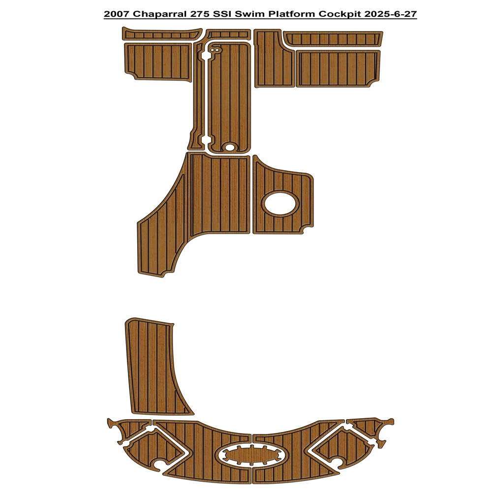 

2007 Chaparral 275 SSI Swim Platform Cockpit Boat EVA Foam Faux Teak Floor Pad SeaDek MarineMat Gatorstep Style Self Adhesive