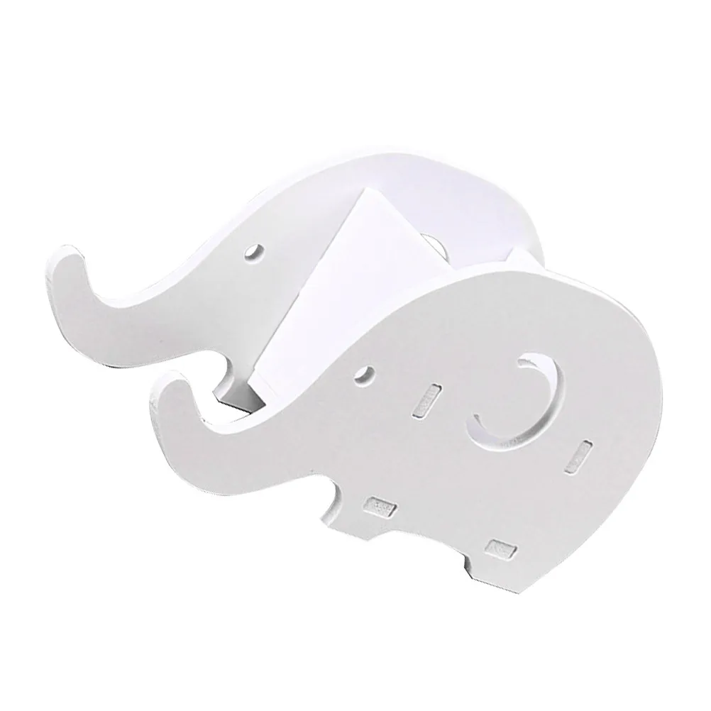 Elephant Pencil Holder Phone Stand Desktop Organizer Pen Container Wood Mobile Phone Holder Bracket Storage Pot