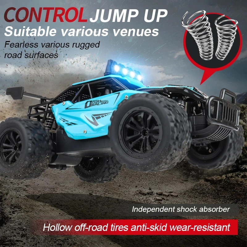 RC8 Racing Model Toy Alloy Remote Control Car 2.4GRC Proportional Throttle 1:16 Highspeed Big Foot Climbing off Road Vehicle