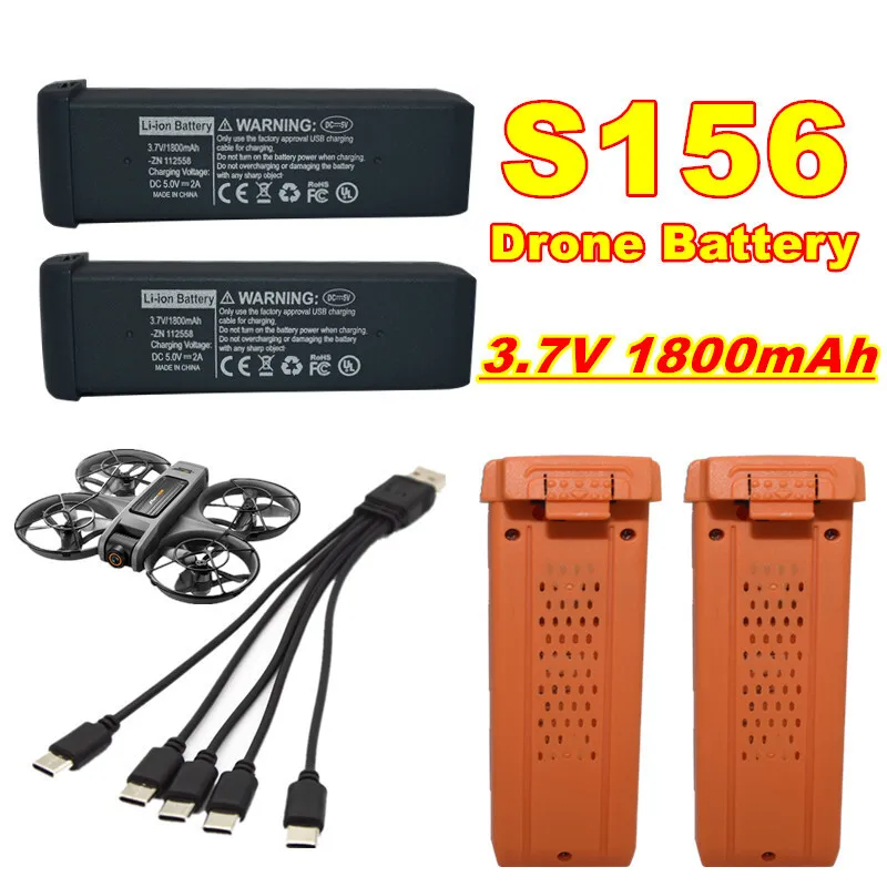 Batterie d'origine pour Drone S156, 3.7V, 1800mAh, Lipo, Rechargeable, pour Drone S156, batterie/chargeur de grande capacité, costumes