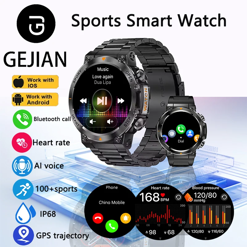 2026 New Sports Smart Watch 1.39 " Bluetooth Call IP68 Water