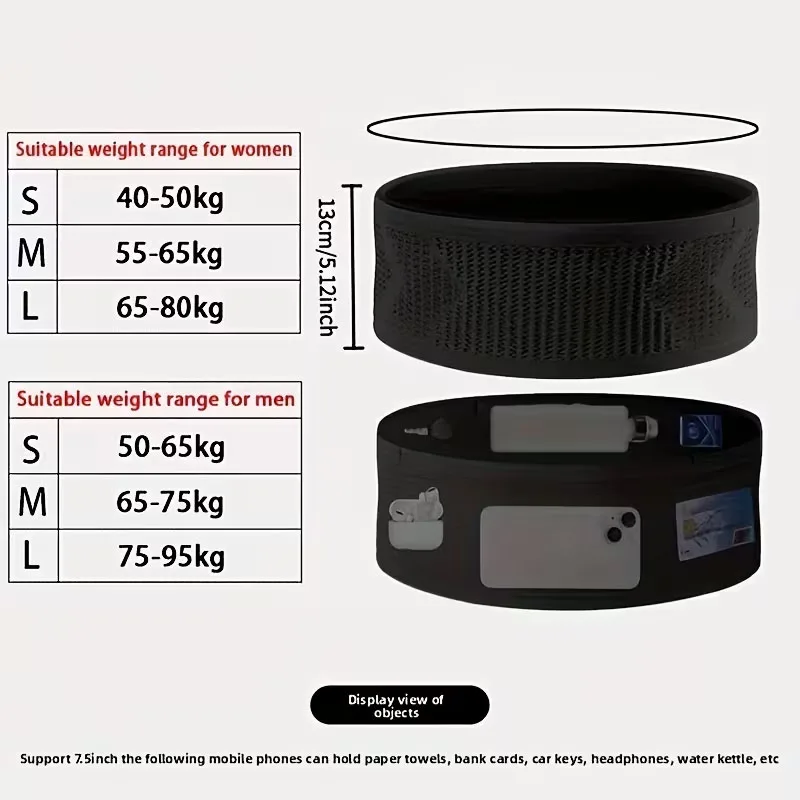 Running Belt, Runner Fanny Pack for Women Men, Adjustable Sport Waist Pack Workout Accessories for Phone Keys Money Water