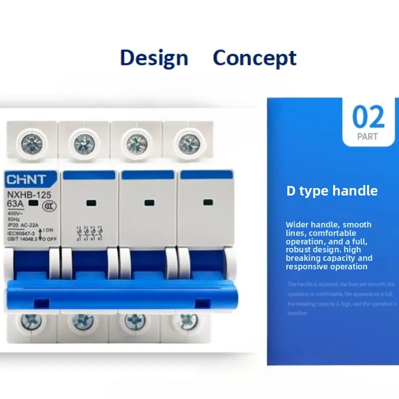 Genuine Chint Kunlun NXHB-125 Mini Isolator Switch 3P/4P 20A/32A/40A/63A Easy Installation for Home & Factory Panels