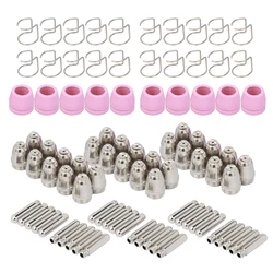 Welding Nozzle 90pcs Plasma Cutter 60A AG-60 AG60 Tip Electrode Consumable Accessories Kit of High Temperature Resistance