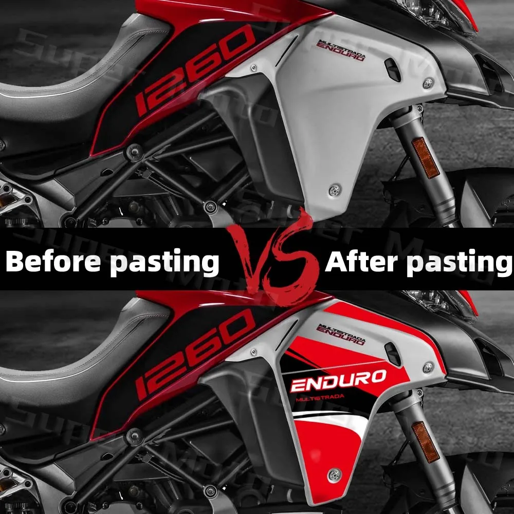 Motorcycle Body Side Fairing Shell Stickers Protection Scratch-Proof Decals Accessories For Multistrada 1260 1200 Enduro