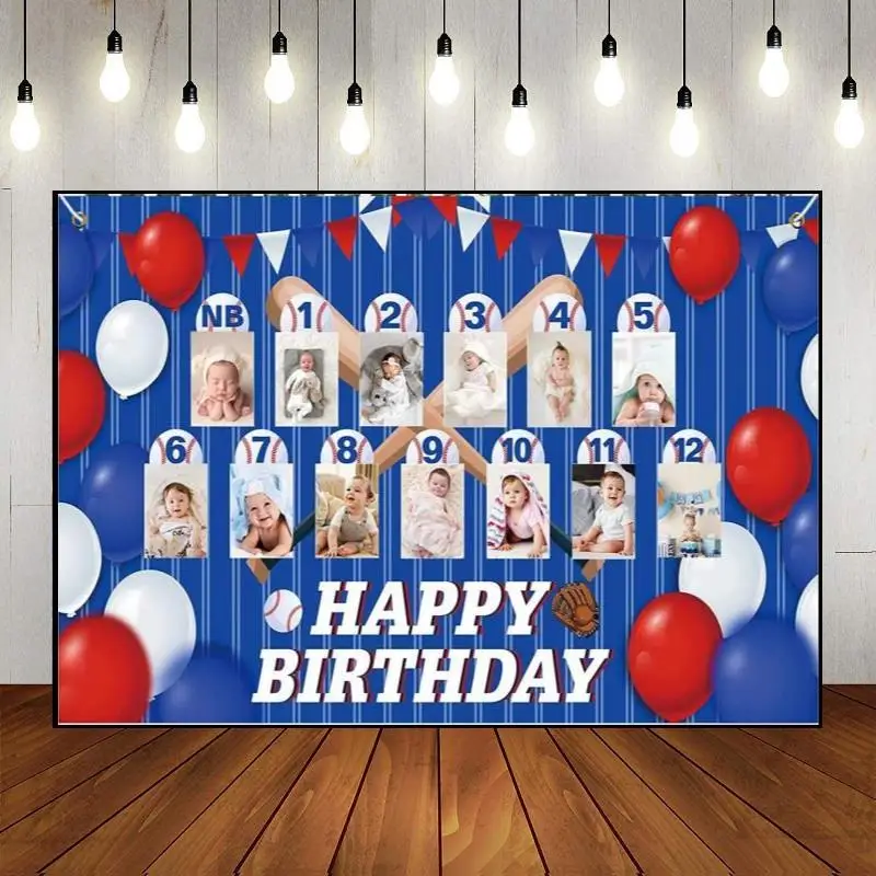 Happy Birthday Customized Picture Photography Backdrop Party Wall Banner Photo Background Personalized Decoration Baby Shower