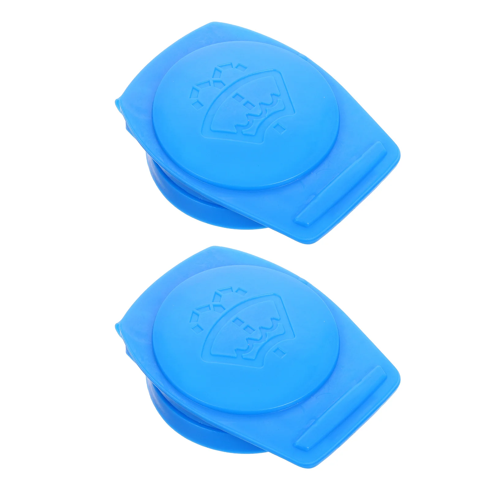 

2pcs Blue Windshield Fluid Reservoir Cap Durable Plastic Easy Refill Removable For Quick Replacement Car Window Cleaner