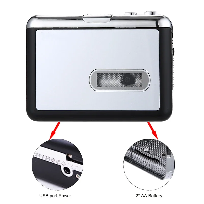 USB Cassette Tape Music Audio Player to MP3 Converter USB Cassette Player Capture Recorder to USB Flash Drive No PC