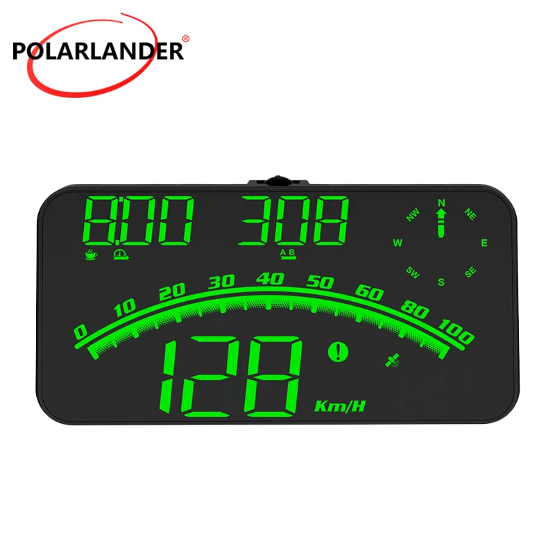 

5 В GPS автомобильный измеритель скорости HUD светодиодный дисплей многофункциональная сигнализация скорости для вождения автомобиля