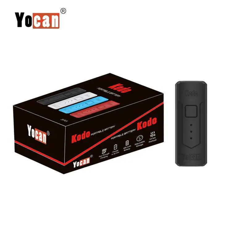 

5pcs Electronic Cigarette Yocan Kodo Box Mod 400mah Built-in Battery Preheat VV Vape 510 Thread Thick Oil Cartridge Vape Vapor