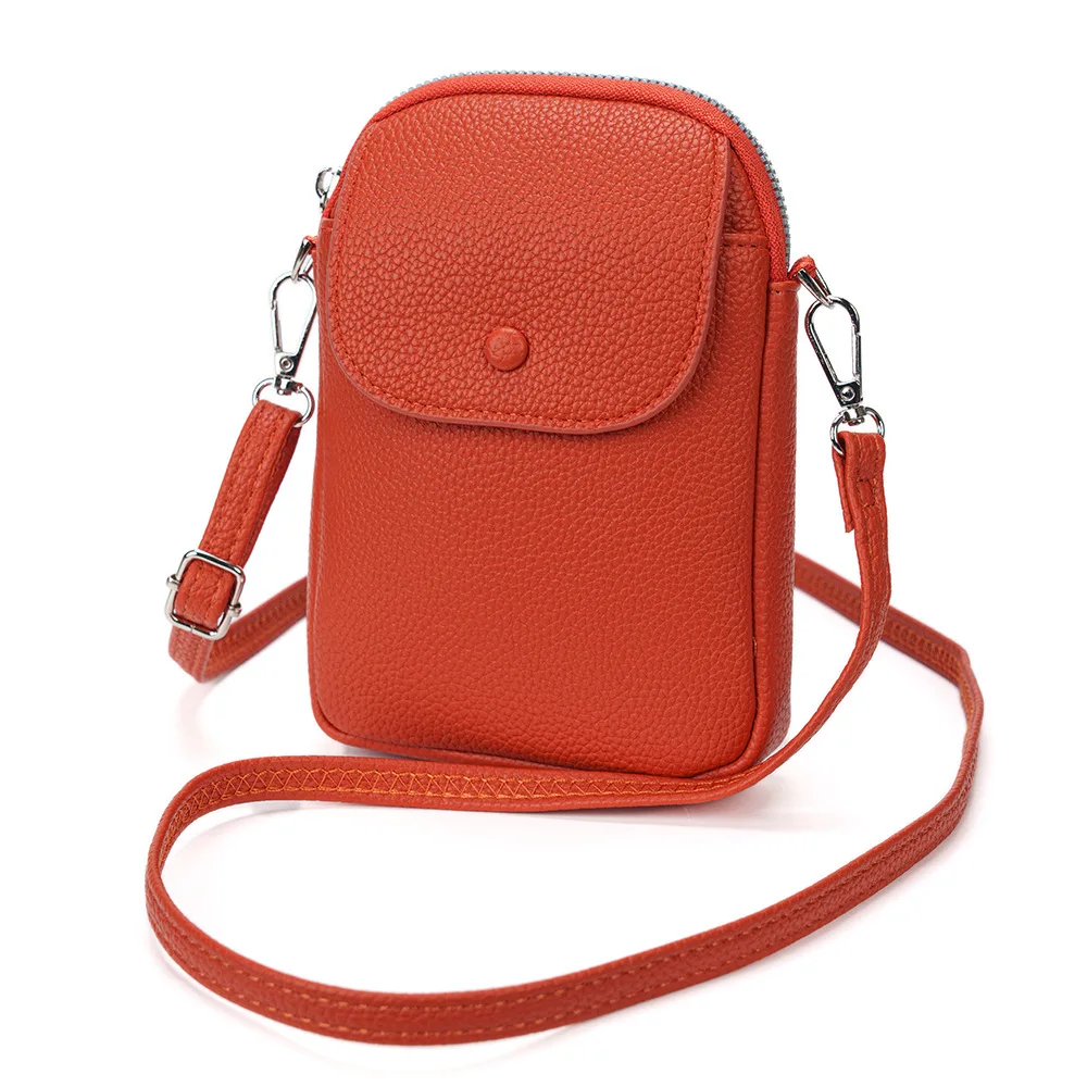 

2025 Summer Shoulder Crossbody Bags For Women Solid Color Cell Phone Bags Pu Leather Ladies Small Crossbody Bags