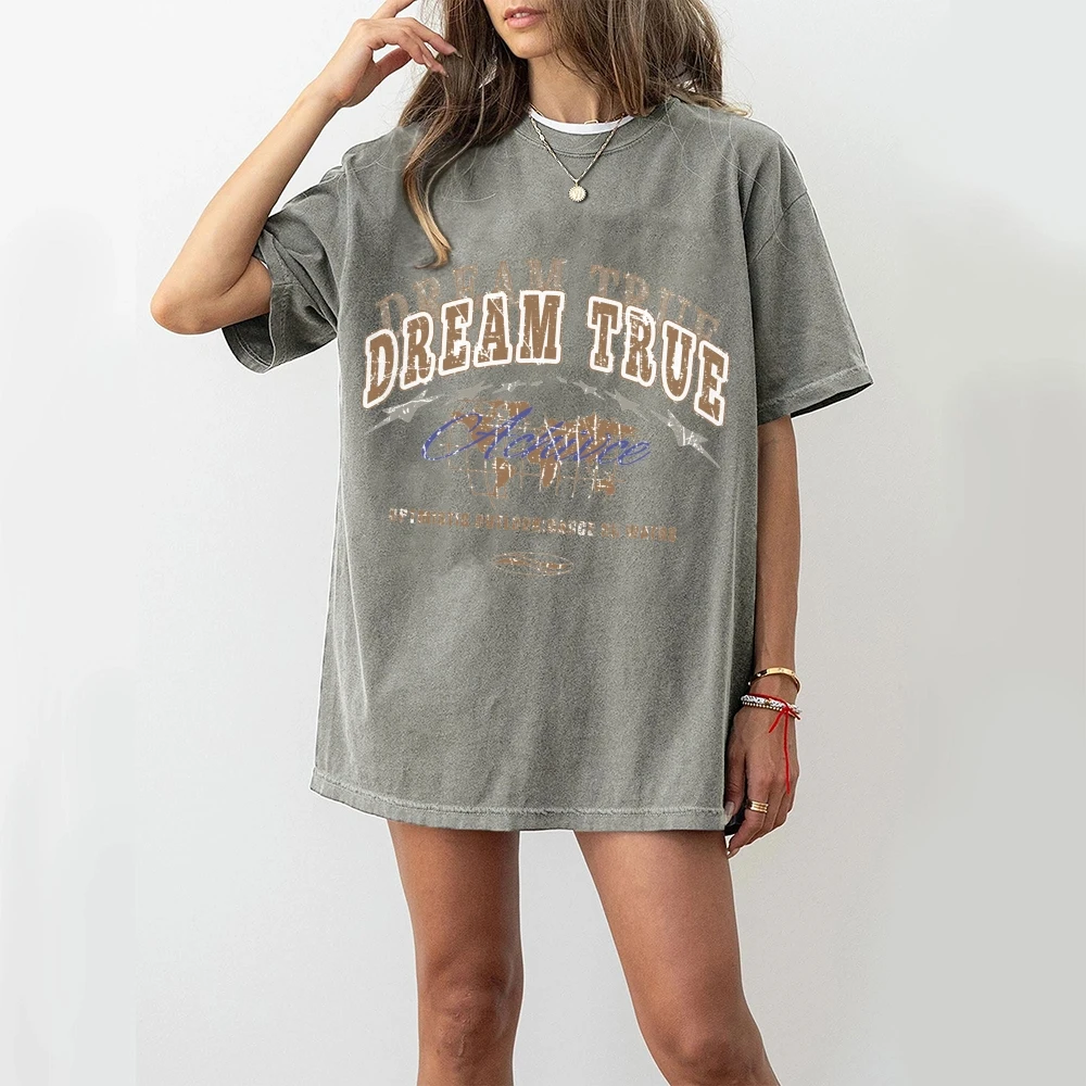 

Oversized Tee Tops Vibe Tshirt Dres Vintage Y2K Streetwear Casual Comfort Cotton Retro Graphic Style Summer Tee Shirt Dress