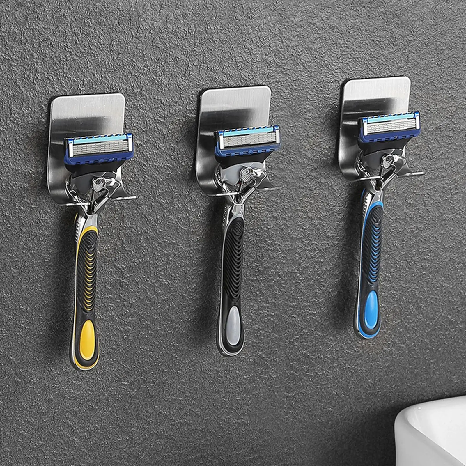 Shaver Holder For Shower Stainless Steel Heavy Duty Storage Stand Shower Rack Towel Storage Hook For Loofah Robe Gadgets Coat