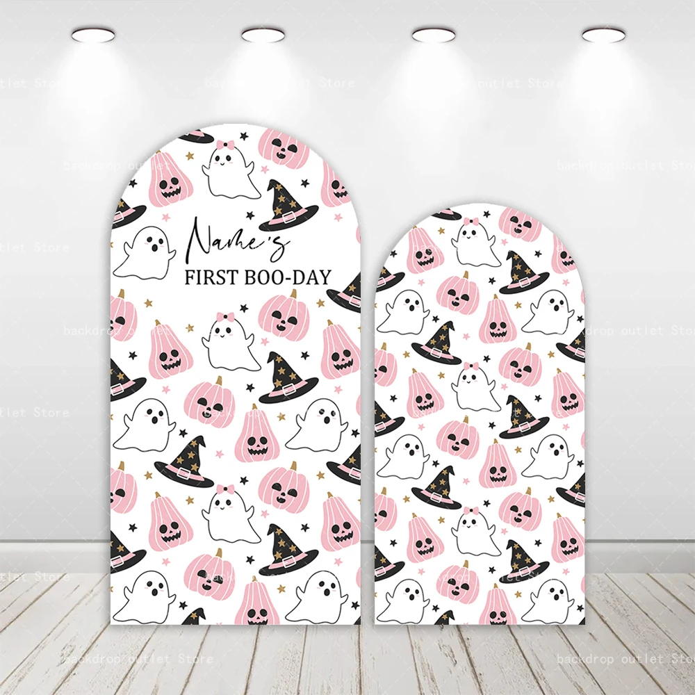 

Mehofond Happy Halloween милый призрак арка фон чехлы мультфильм тыква на заказ детский душ фестиваль вечерние Декор арочный чехол